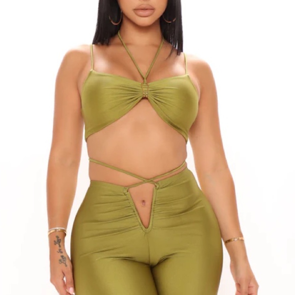 Olive 2 PC pant set